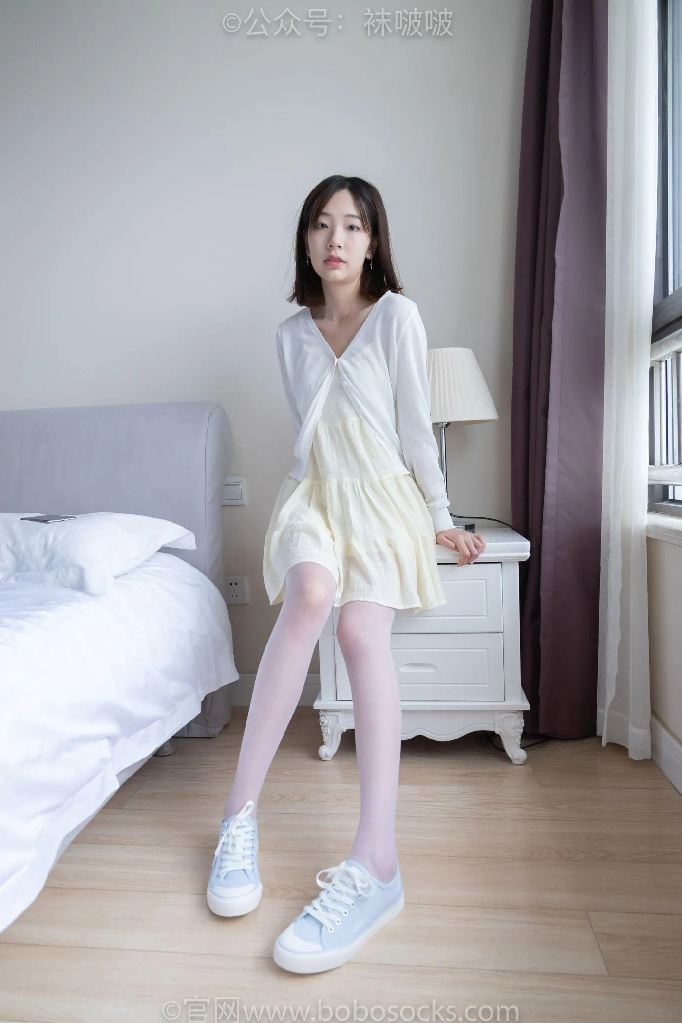 [BoBoSocks袜啵啵]NO.005 小甜豆-帆布鞋、薄白丝 [133P]插图8